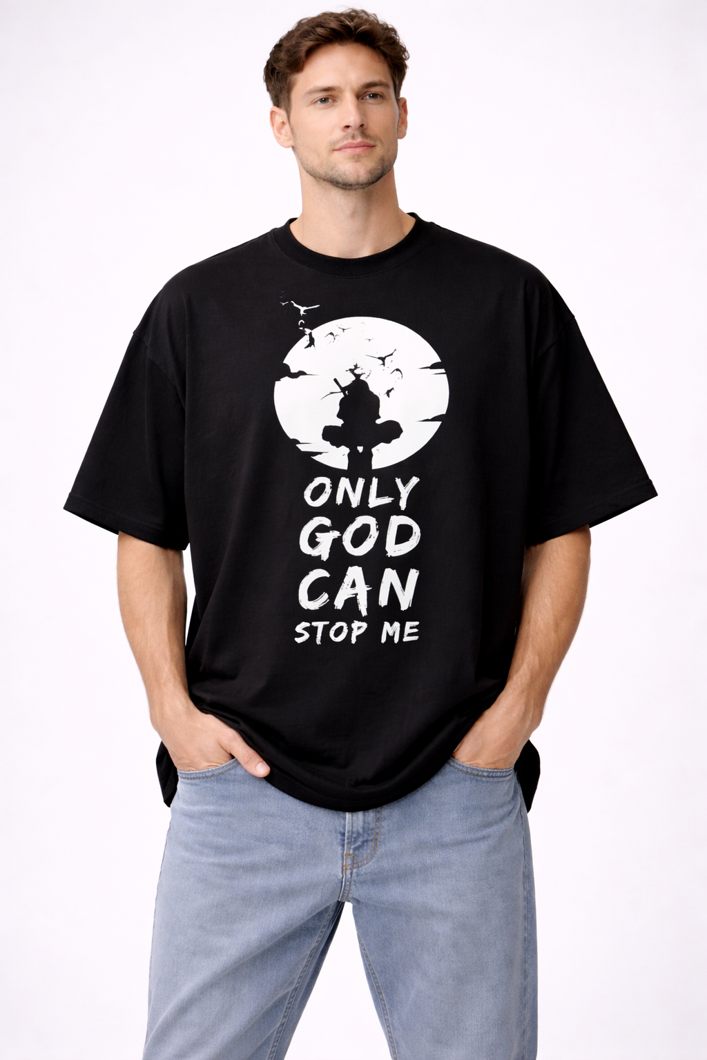 Itachi Uchiha Oversized Cotton T-Shirt for Men & Women | Naruto Shippuden Anime Streetwear