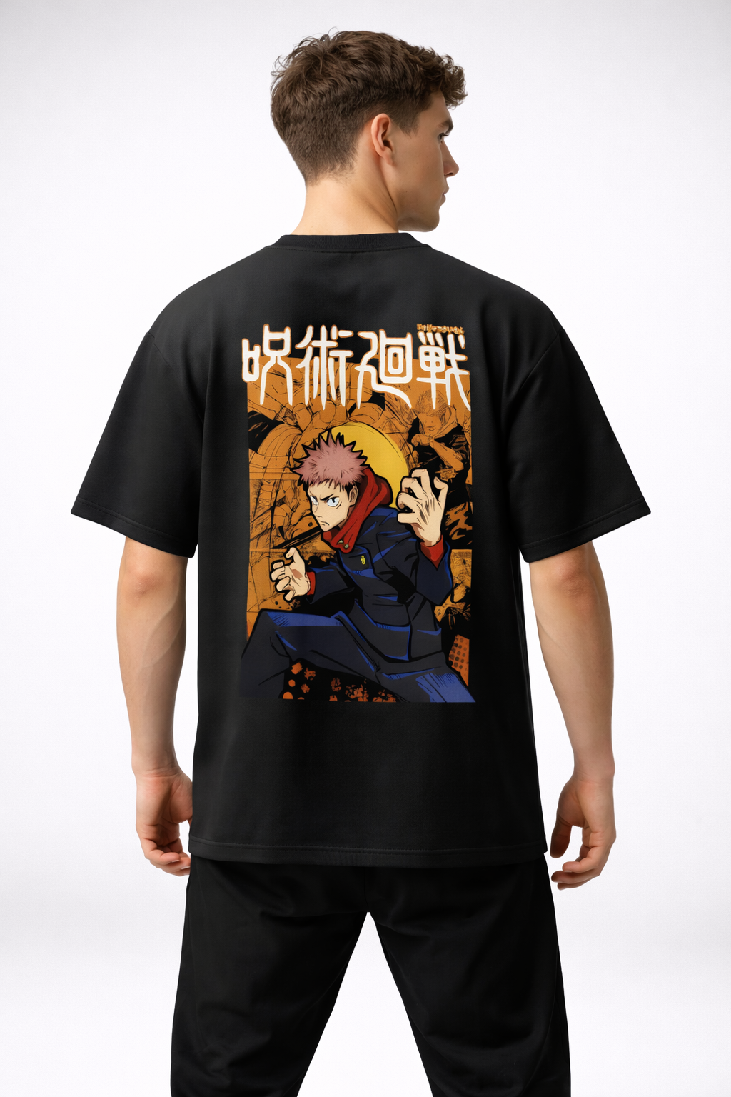 Yuuji Itadori T-Shirt – Jujutsu Kaisen Anime Streetwear | Unisex Graphic Tee Oversized