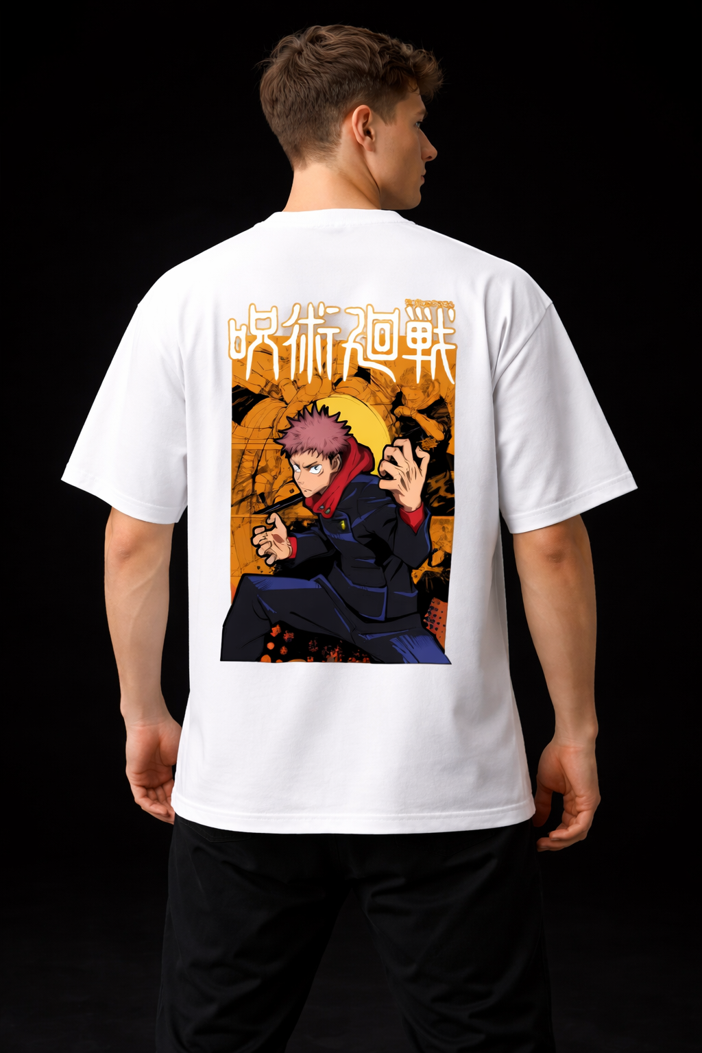 Yuuji Itadori T-Shirt – Jujutsu Kaisen Anime Streetwear | Unisex Graphic Tee Oversized