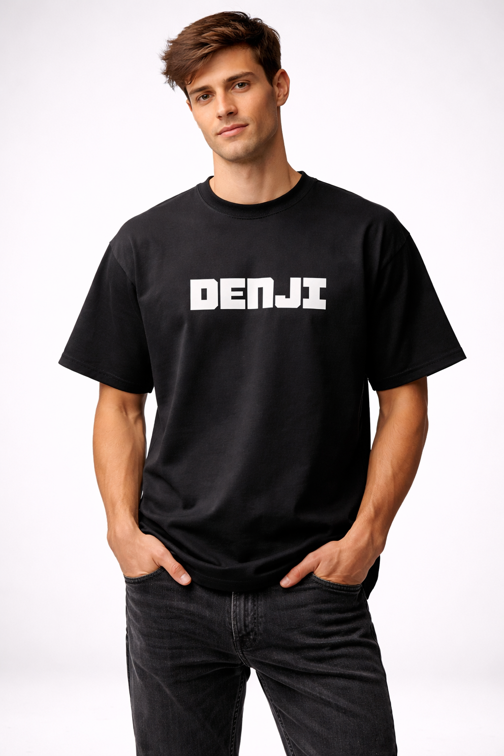 Denji & Pochita Chainsaw Man Oversized Cotton T-Shirt for Men & Women | Anime Streetwear Tee