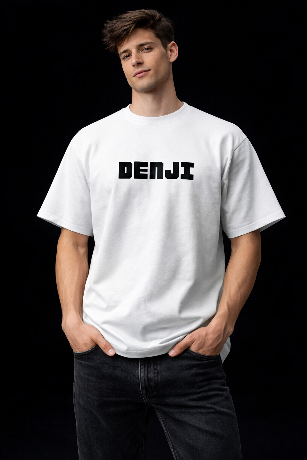 Denji & Pochita Chainsaw Man Oversized Cotton T-Shirt for Men & Women | Anime Streetwear Tee