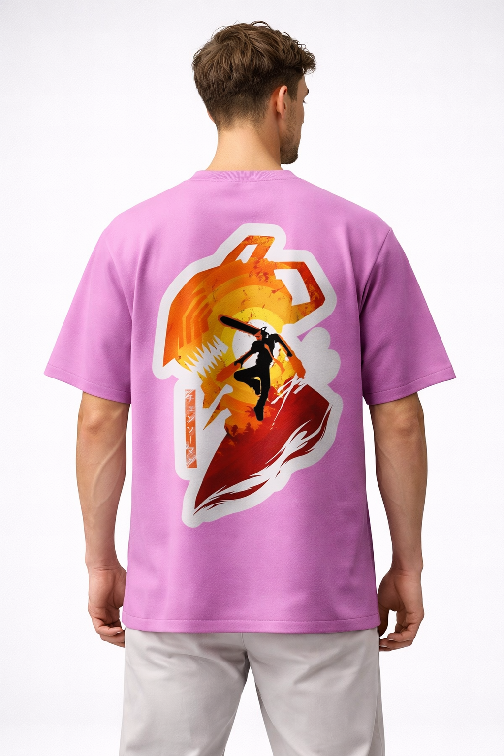 STYLECAT Forever Chainsaw Man Oversized Cotton T-Shirt for Men & Women | Anime Streetwear Tee
