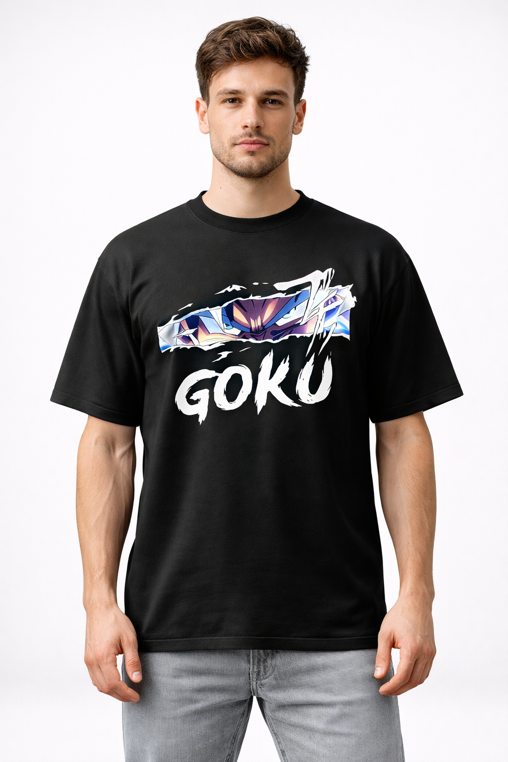 Dragon Ball Z Goku Oversized Cotton T-Shirt for Men & Women | Premium Anime Streetwear Tee