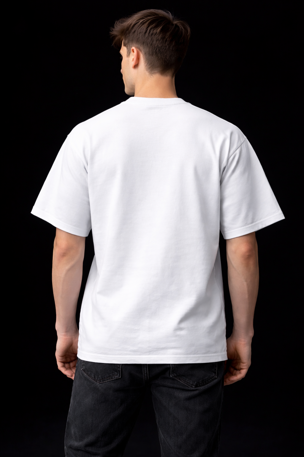 Plain White Oversized Cotton T-Shirt for Men & Women | Premium Unisex Casual Streetwear Tee