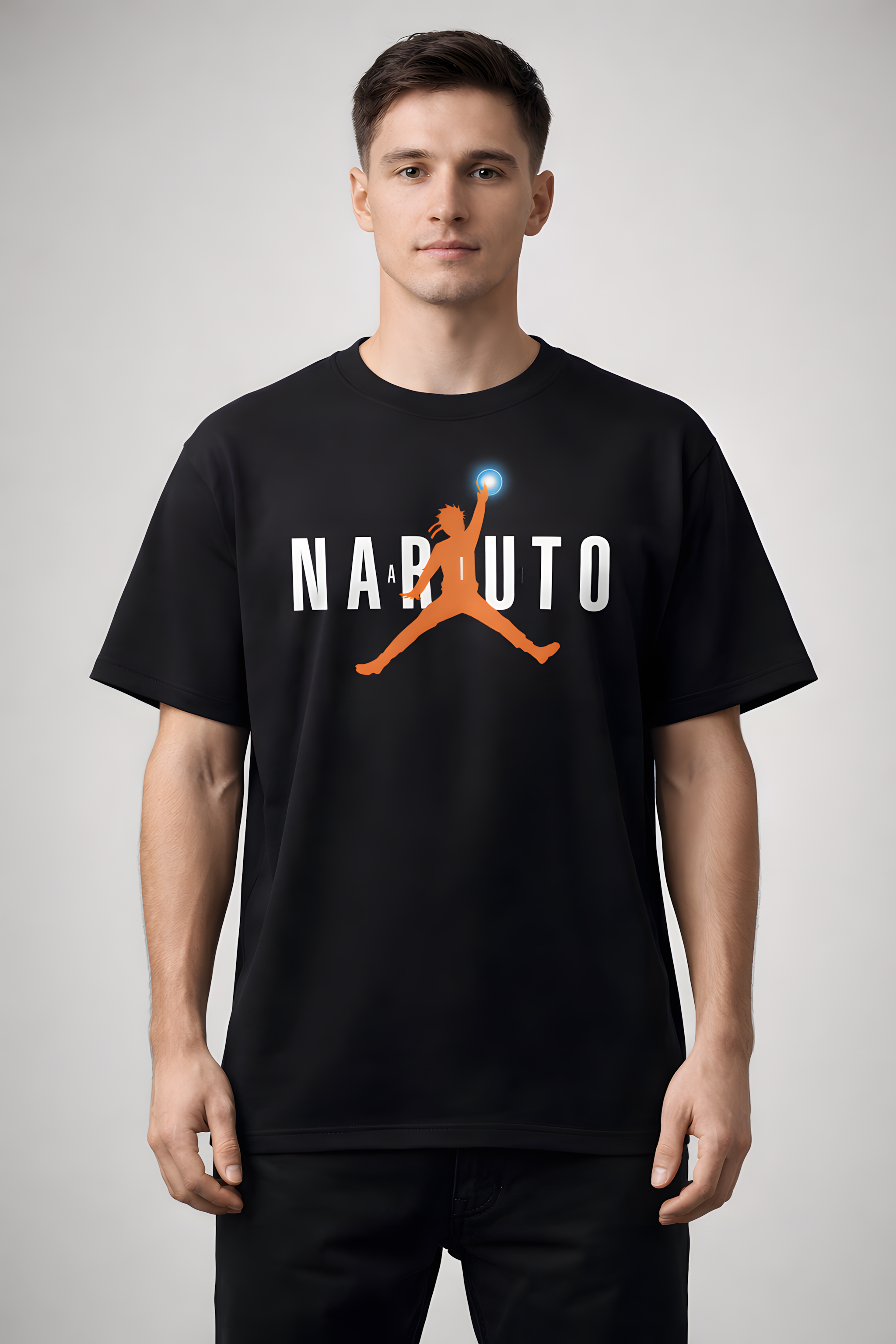 Naruto Shippuden Oversized Cotton T-Shirt for Men & Women | Unisex Anime Streetwear Tee