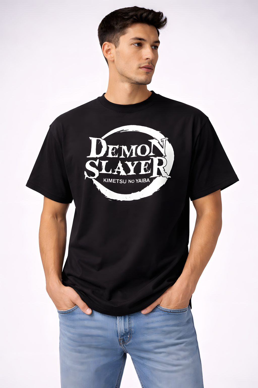 Tanjiro Kamado Demon Slayer Oversized Cotton T-Shirt | Unisex Anime Streetwear