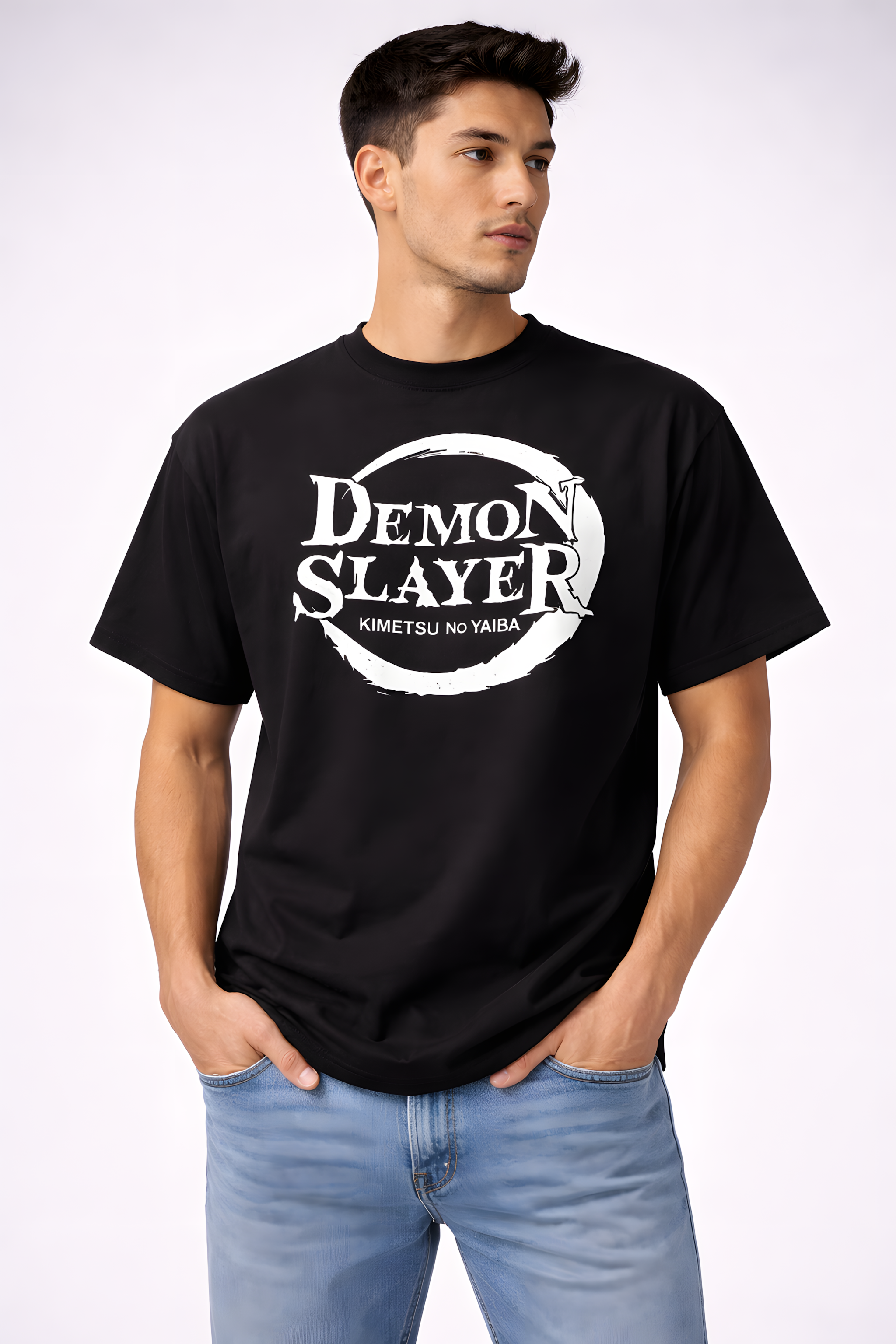 Tanjiro Kamado Demon Slayer Oversized Cotton T-Shirt | Unisex Anime Streetwear