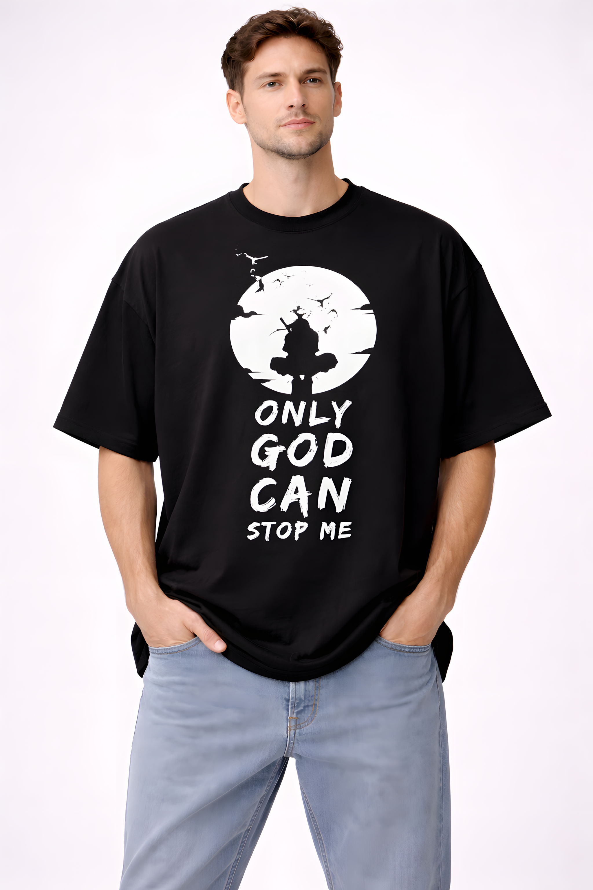 Itachi Uchiha Oversized Cotton T-Shirt for Men & Women | Naruto Shippuden Anime Streetwear