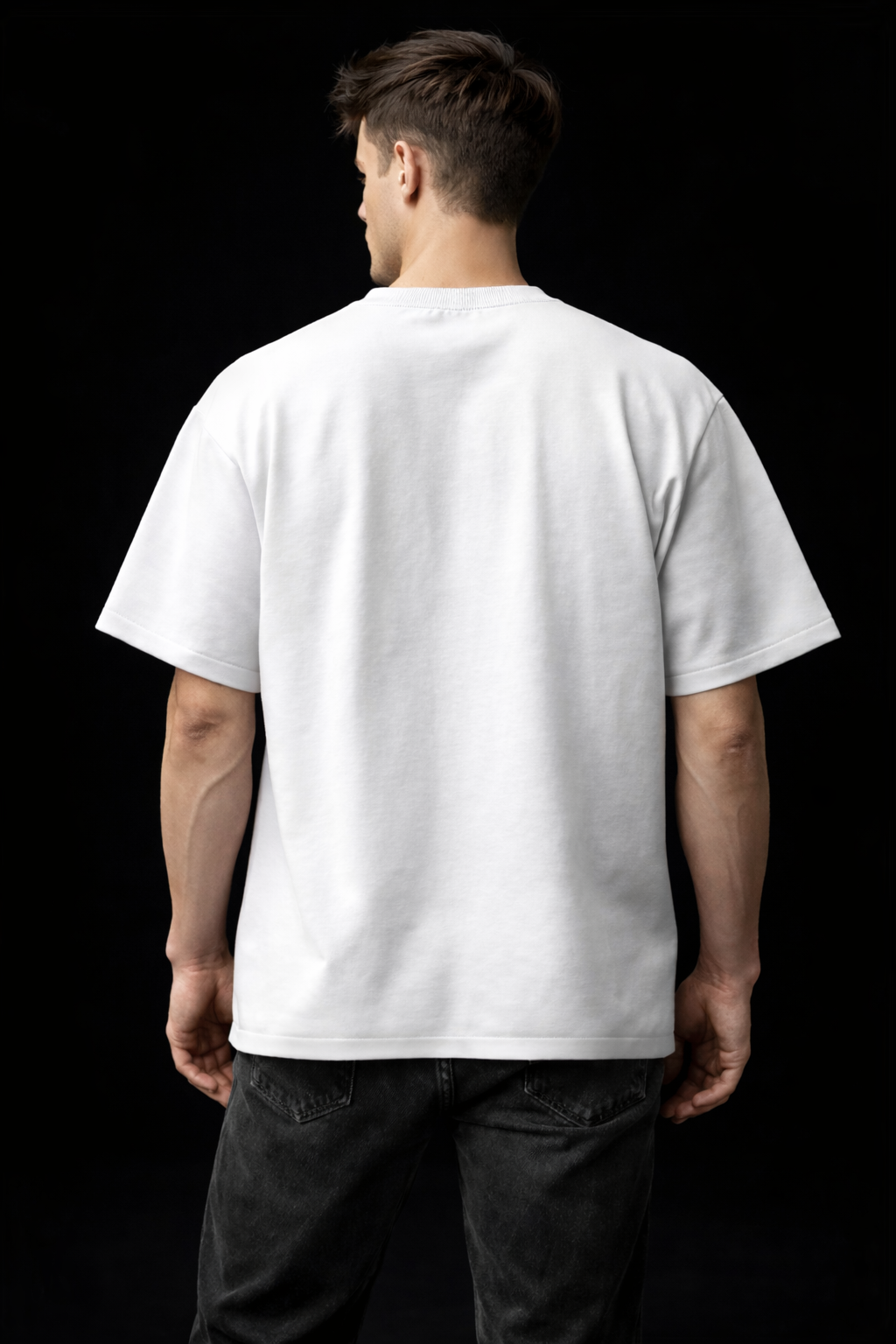 Oversized White Plain T-Shirt for Men & Women | Premium Cotton