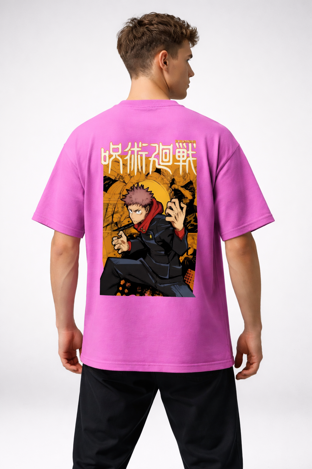Yuuji Itadori T-Shirt – Jujutsu Kaisen Anime Streetwear | Unisex Graphic Tee Oversized