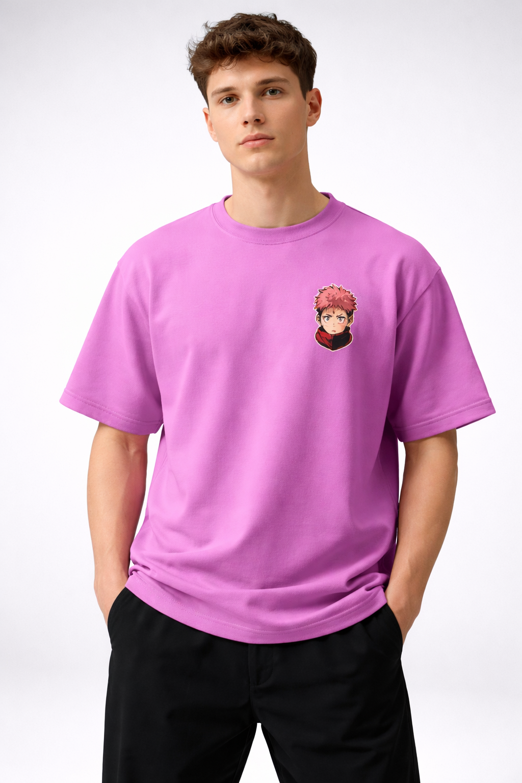 Yuuji Itadori T-Shirt – Jujutsu Kaisen Anime Streetwear | Unisex Graphic Tee Oversized