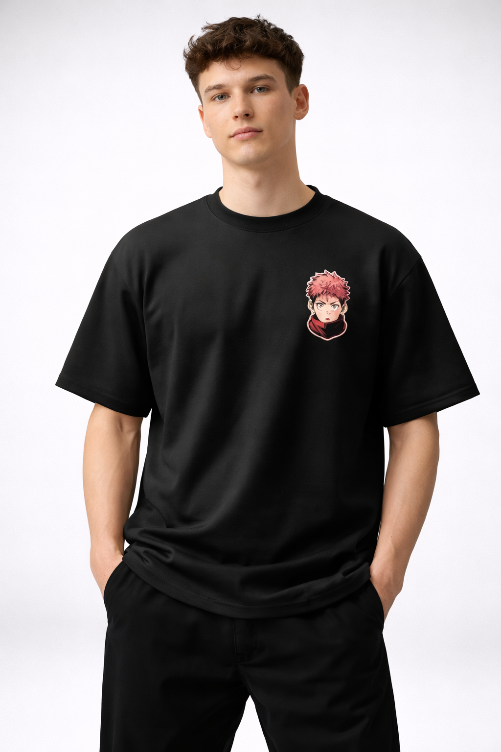 Yuuji Itadori T-Shirt – Jujutsu Kaisen Anime Streetwear | Unisex Graphic Tee Oversized