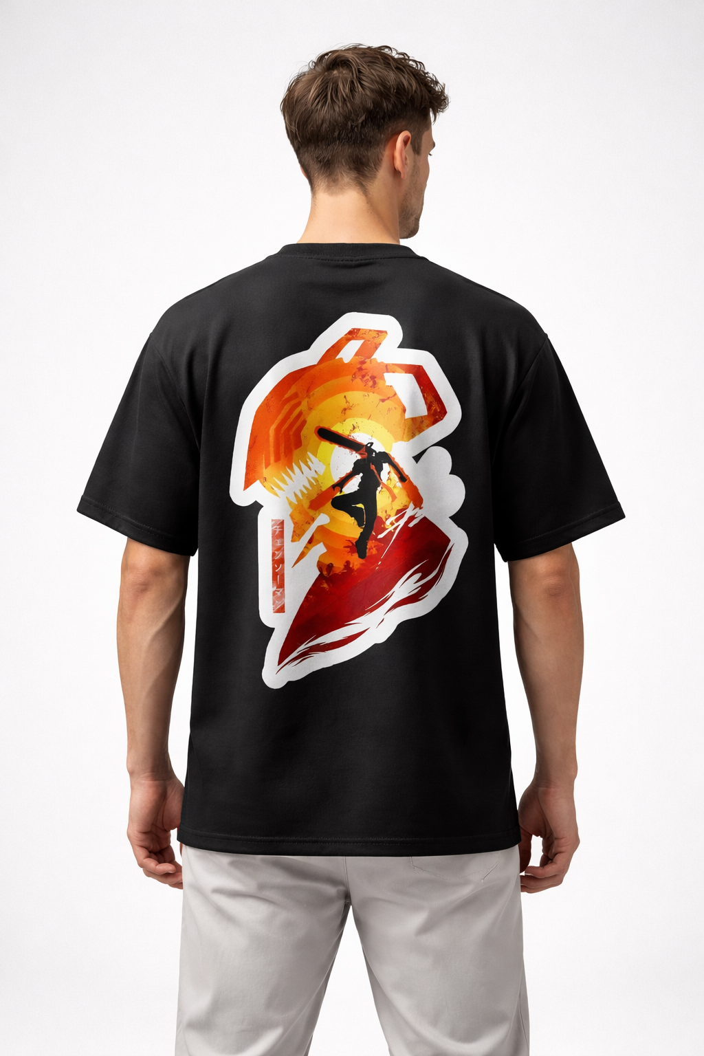 Denji Chainsaw Man Anime T-Shirt – Unisex Oversized Cotton Streetwear for True Fans