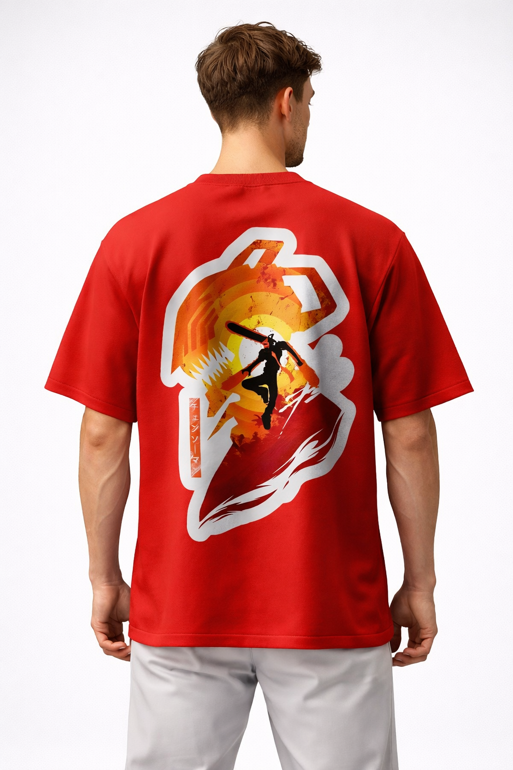 Denji Chainsaw Man Anime T-Shirt – Unisex Oversized Cotton Streetwear for True Fans