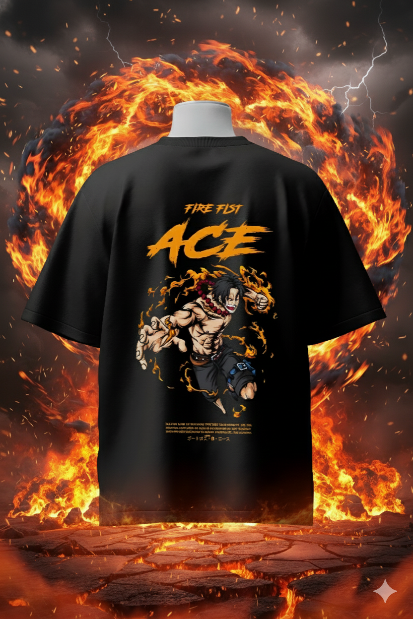 Fire Fist Ace T-Shirt – One Piece Anime Tee | Portgas D. Ace Graphic Unisex Streetwear