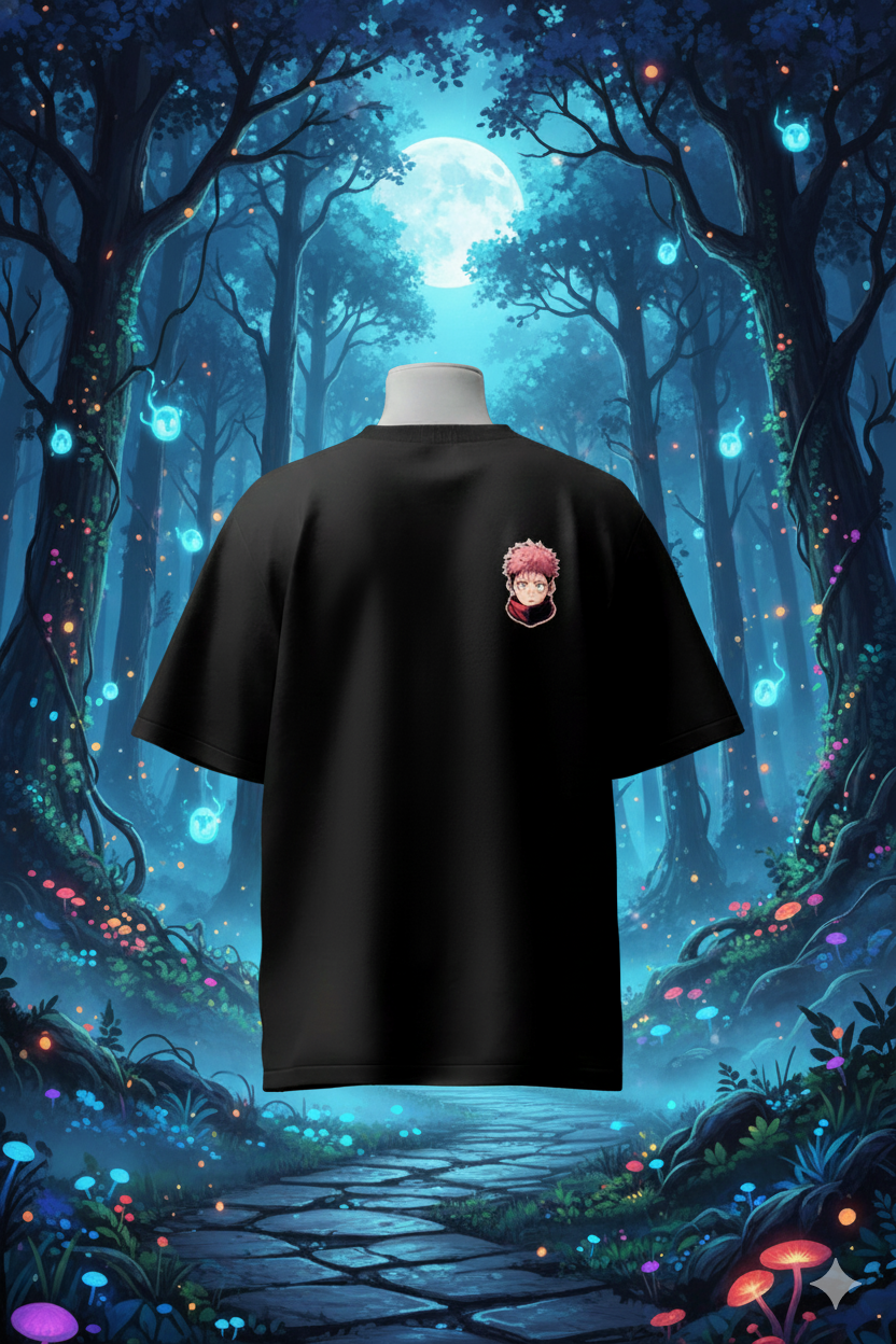 Yuuji Itadori T-Shirt – Jujutsu Kaisen Anime Streetwear | Unisex Graphic Tee Oversized