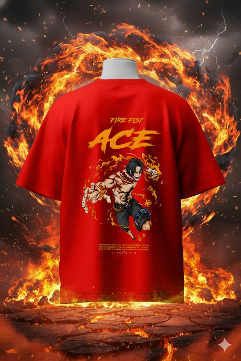 Fire Fist Ace T-Shirt – One Piece Anime Tee | Portgas D. Ace Graphic Unisex Streetwear