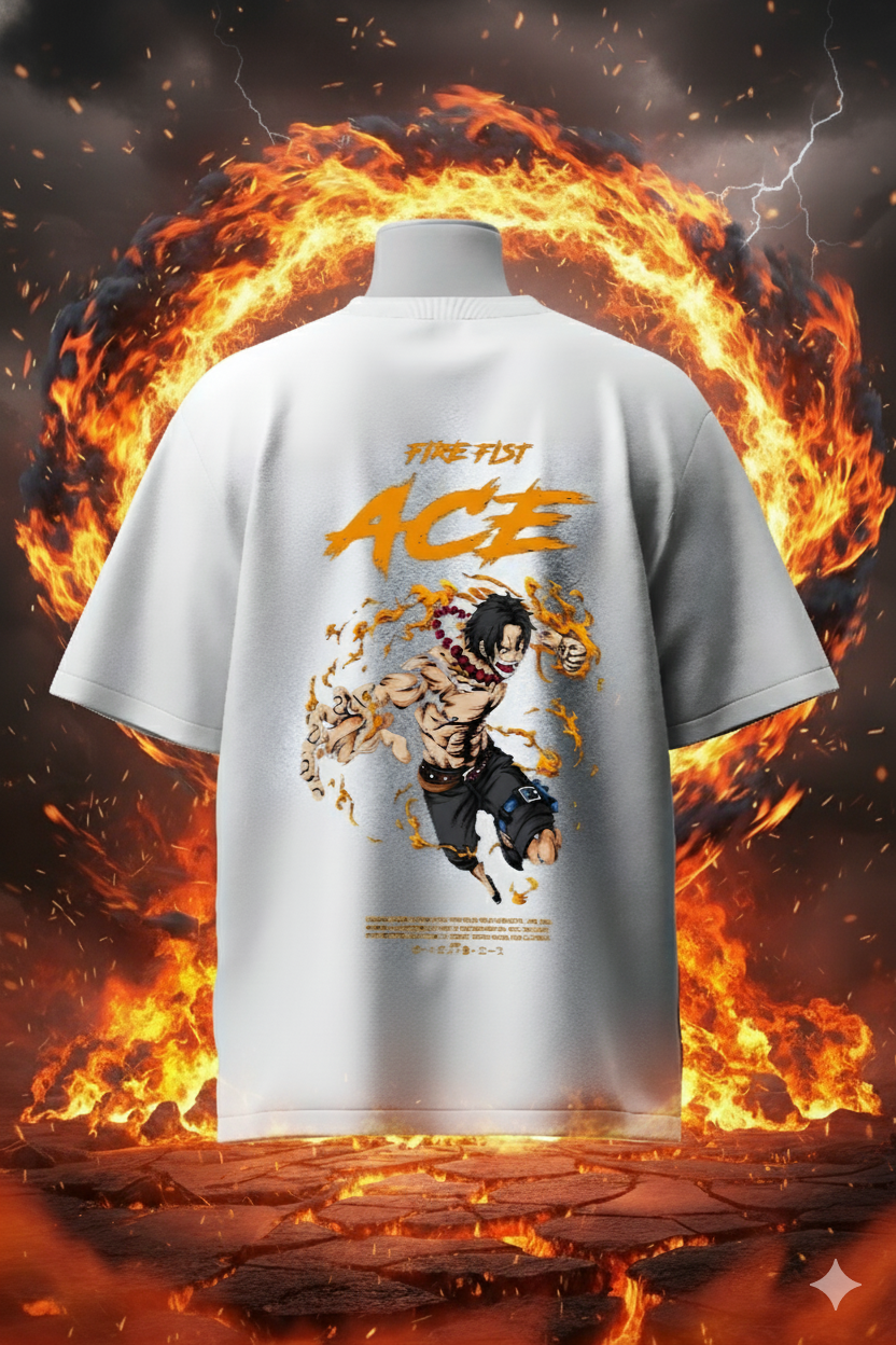 Fire Fist Ace T-Shirt – One Piece Anime Tee | Portgas D. Ace Graphic Unisex Streetwear