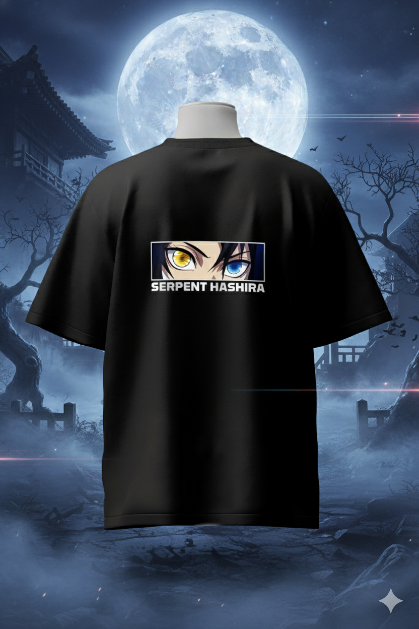 Serpent Hashira T-Shirt – Obanai Iguro Demon Slayer Anime Tee | Stylish Unisex Streetwear