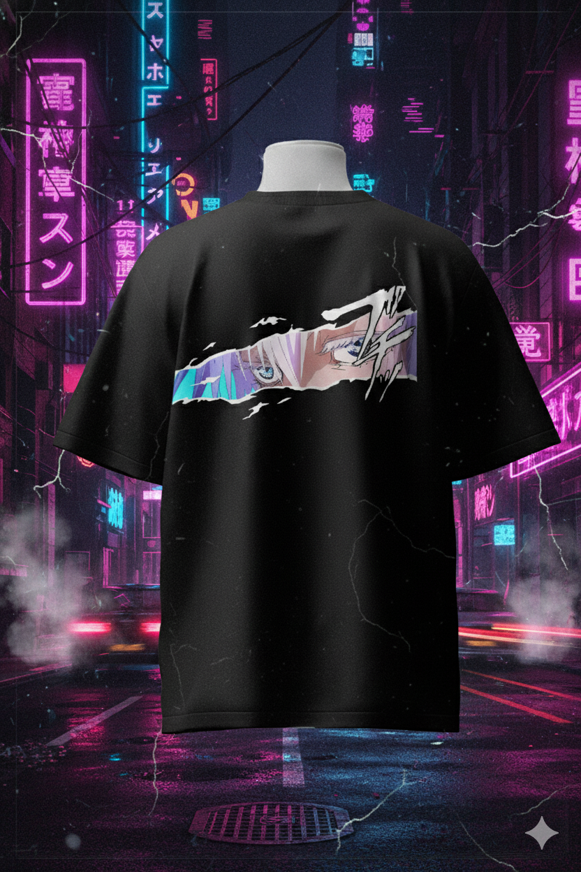 Satoru Gojo Jujutsu Kaisen T-Shirt – Unisex Oversized Cotton Anime Streetwear Tee for True Fans