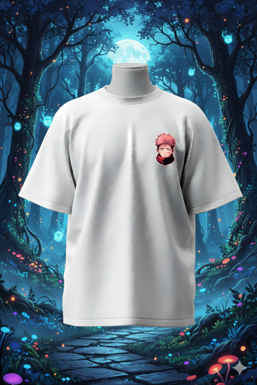 Yuuji Itadori T-Shirt – Jujutsu Kaisen Anime Streetwear | Unisex Graphic Tee Oversized