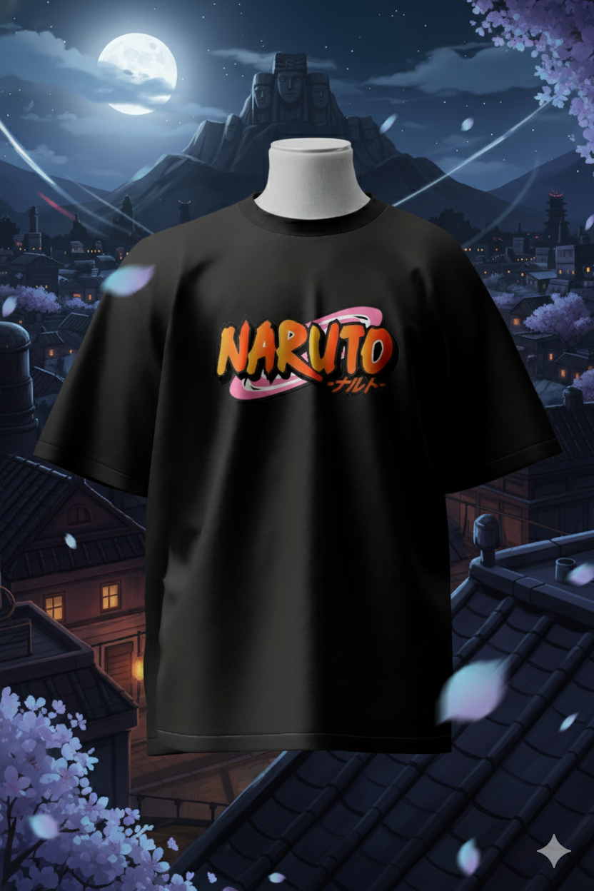 Oversized Naruto Eyes T-Shirt - Naruto Shippuden Oversized Cotton T-Shirt