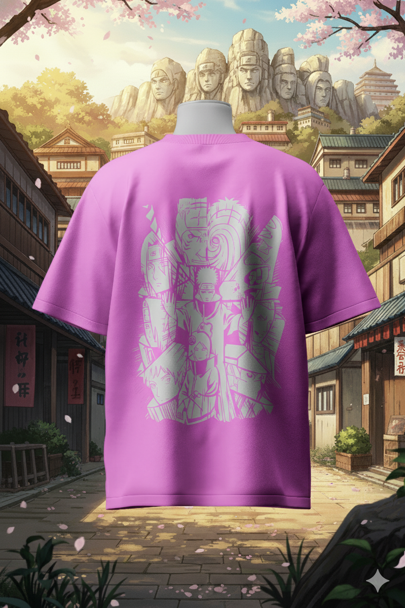 Akatsuki Clan T-Shirt – Naruto Shippuden Streetwear | Anime Villains Unisex Oversized Cotton Tee