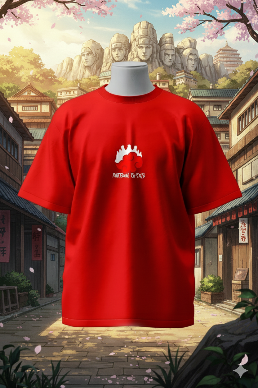 Akatsuki Clan T-Shirt – Naruto Shippuden Streetwear | Anime Villains Unisex Oversized Cotton Tee