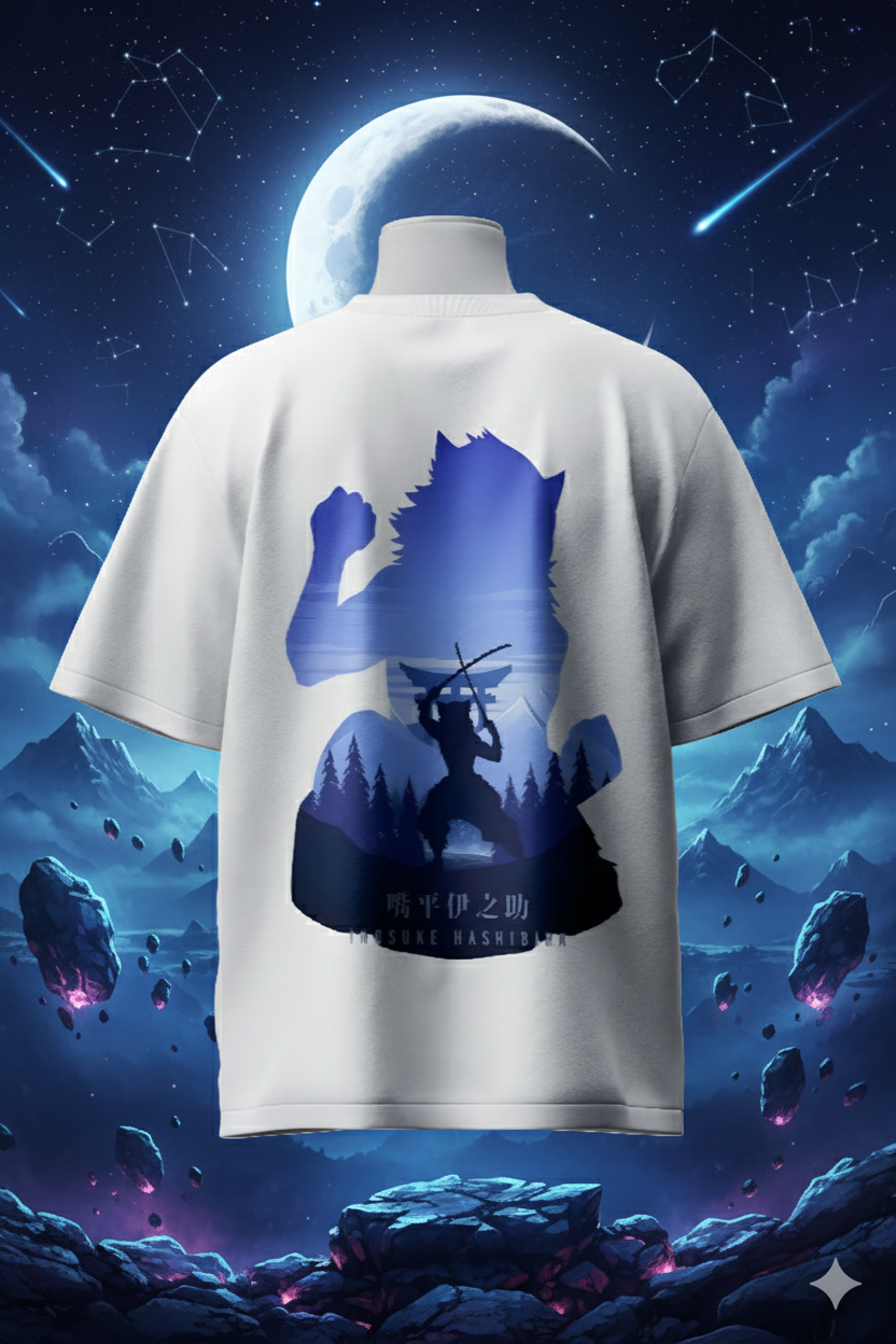 Inosuke T-Shirt – Demon Slayer Anime Oversized Cotton T-Shirt for Men & Women