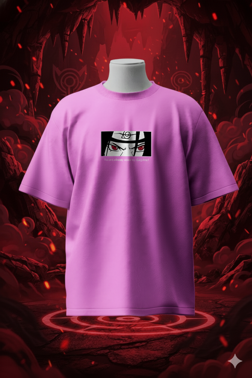 Itachi Uchiha Naruto Shippuden T-Shirt | Uchiha Clan Sharingan Anime Oversized T-Shirt for Men & Women