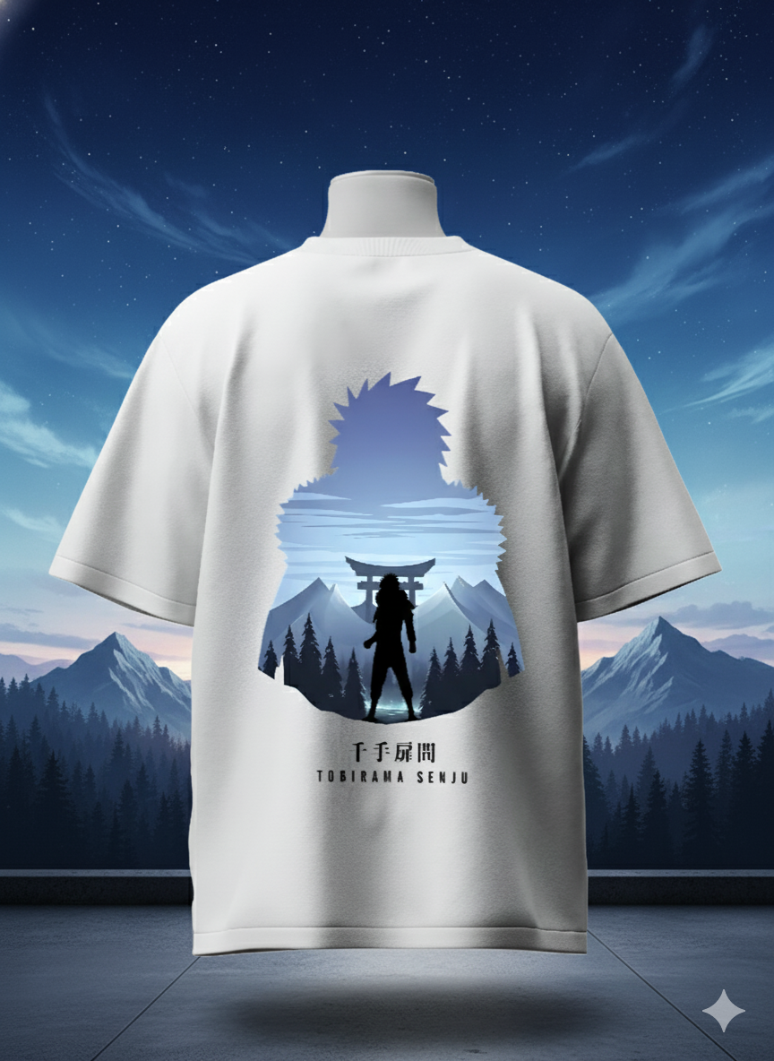 Tobirama Senju T-Shirt – Naruto Shippuden | Second Hokage Water Style Master Oversized Cotton Tee