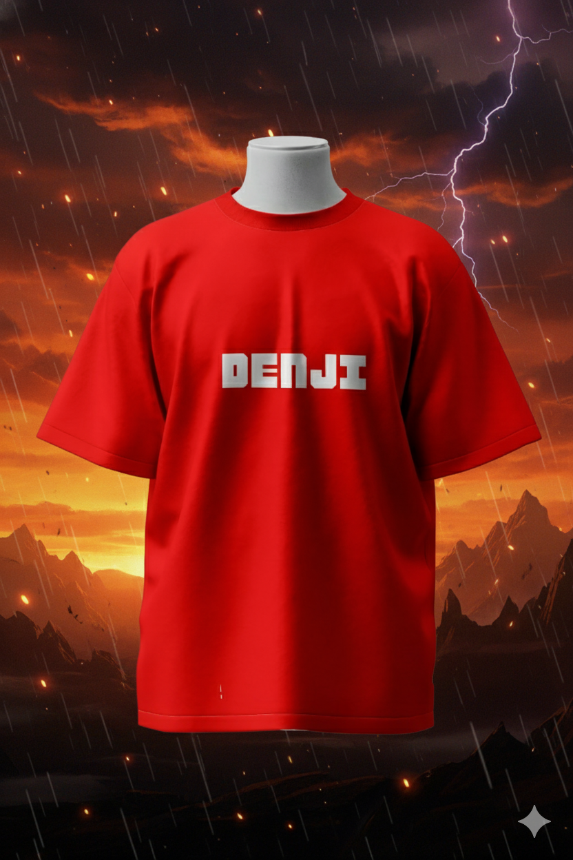 Denji Chainsaw Man Anime T-Shirt – Unisex Oversized Cotton Streetwear for True Fans