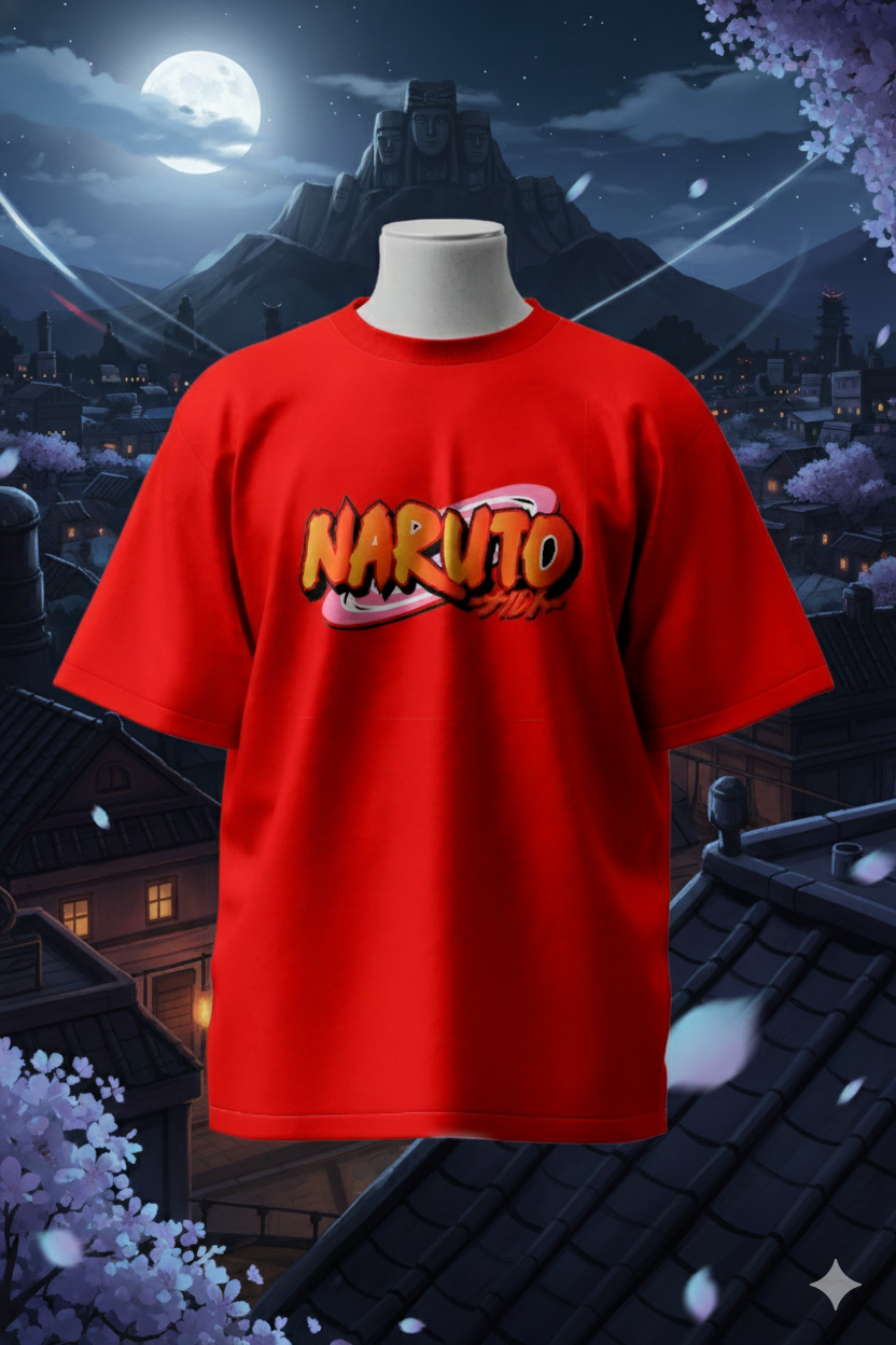 Oversized Naruto Eyes T-Shirt - Naruto Shippuden Oversized Cotton T-Shirt
