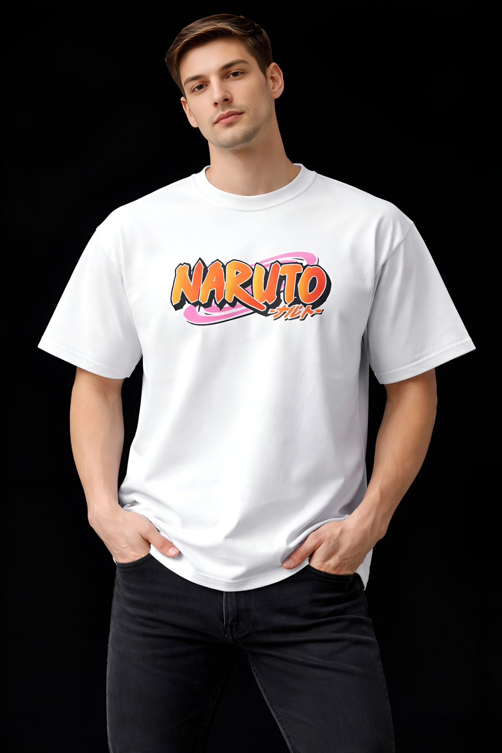 Naruto Eyes Oversized T-Shirt | Naruto Shippuden Anime Cotton Tee
