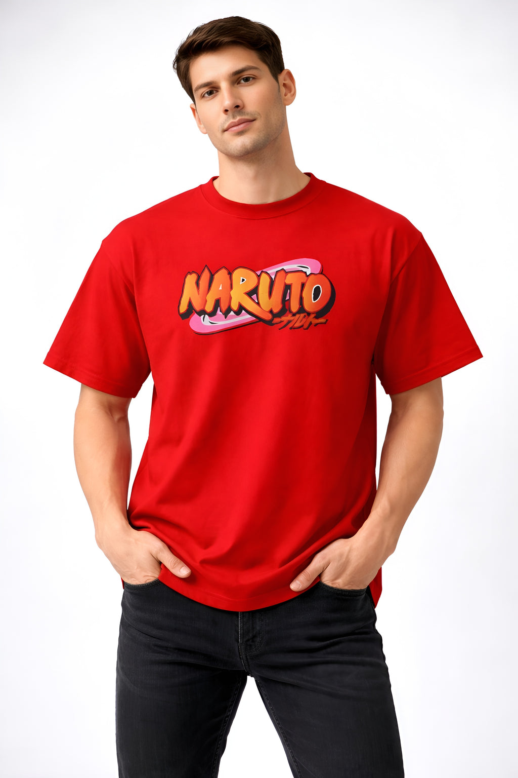 Naruto Eyes Oversized T-Shirt | Naruto Shippuden Anime Cotton Tee