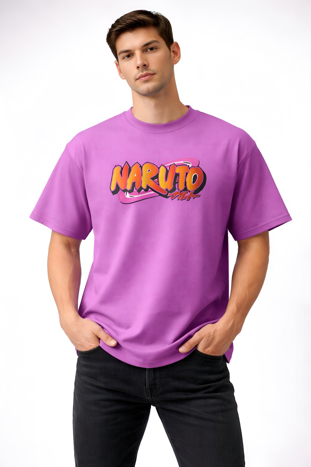 Naruto Eyes Oversized T-Shirt | Naruto Shippuden Anime Cotton Tee