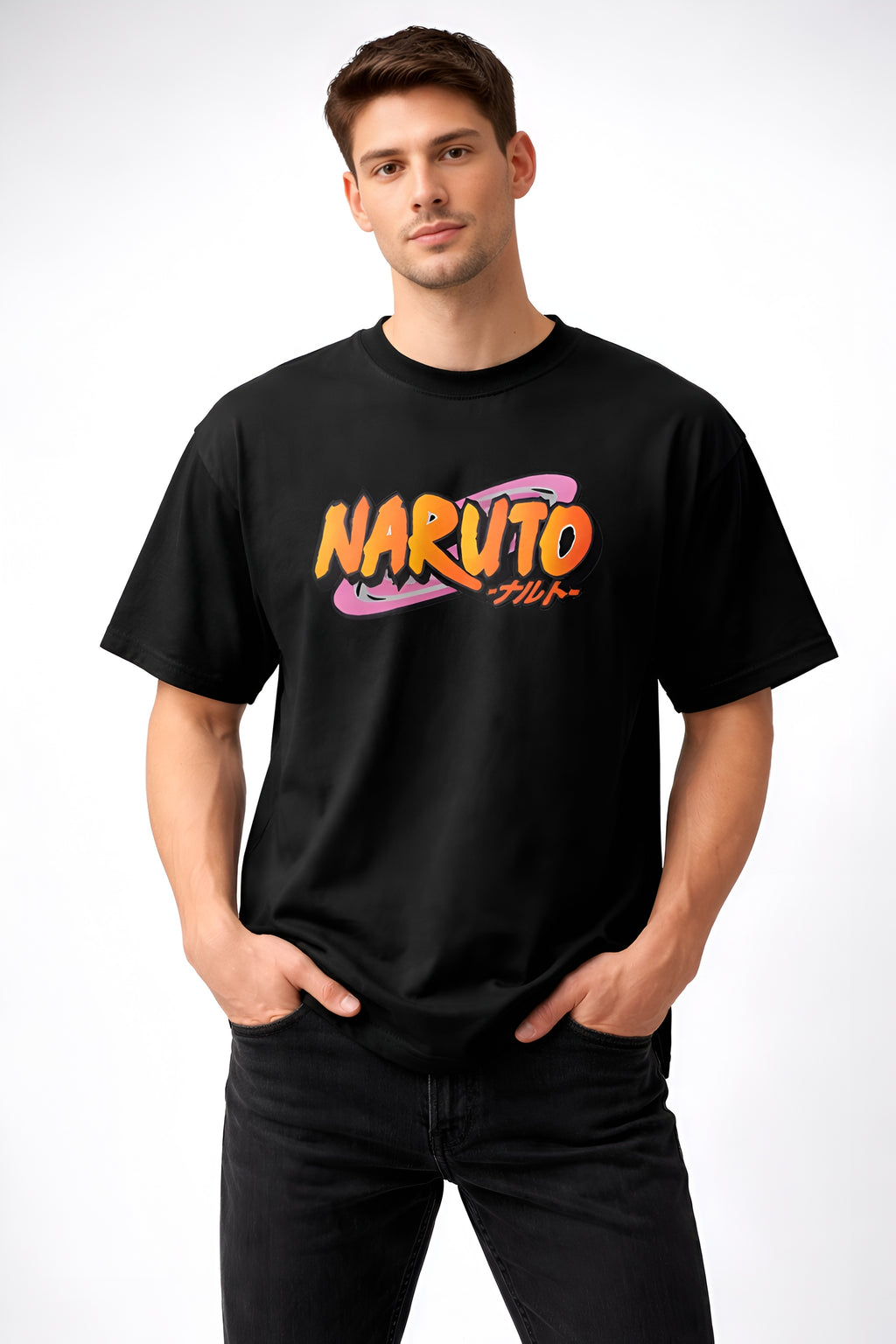 Naruto Eyes Oversized T-Shirt | Naruto Shippuden Anime Cotton Tee
