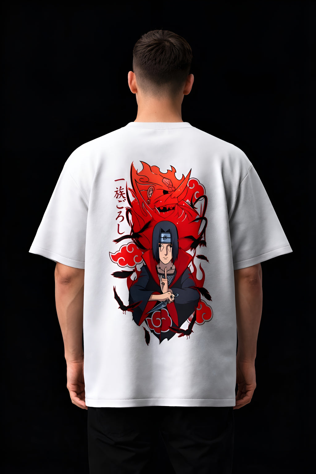 Itachi Uchiha Naruto Shippuden T-Shirt | Uchiha Clan Sharingan Anime Oversized T-Shirt for Men & Women