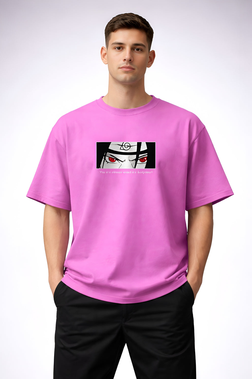 Itachi Uchiha Naruto Shippuden T-Shirt | Uchiha Clan Sharingan Anime Oversized T-Shirt for Men & Women