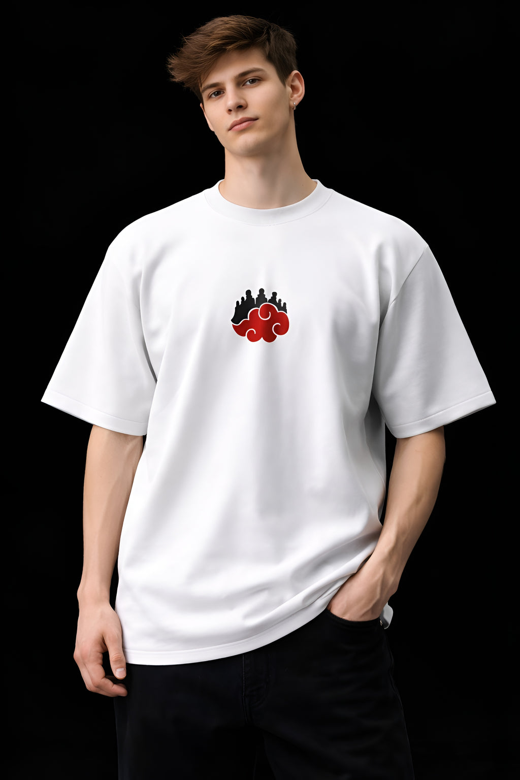 Akatsuki Clan T-Shirt – Naruto Shippuden Streetwear | Anime Villains Unisex Oversized Cotton Tee