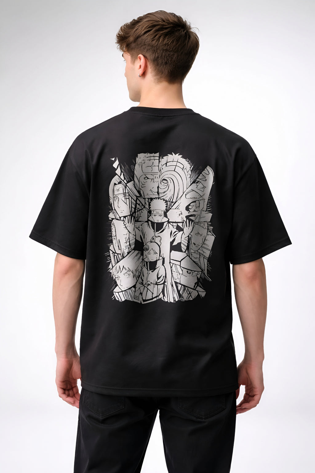 Akatsuki Clan T-Shirt – Naruto Shippuden Streetwear | Anime Villains Unisex Oversized Cotton Tee