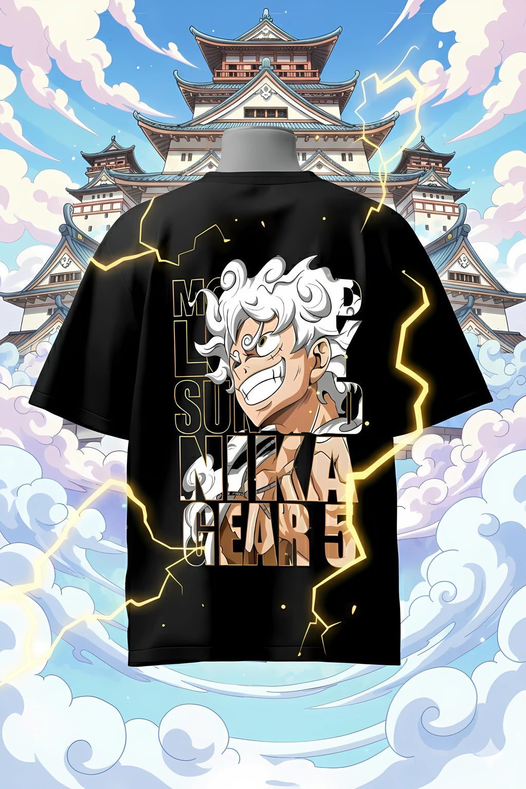 One Piece Gear 5 Luffy Oversized T-Shirt – Nika Mode